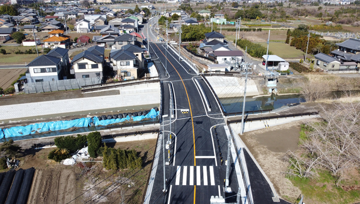 正楽橋(稲沢市儀長)架け替え完了